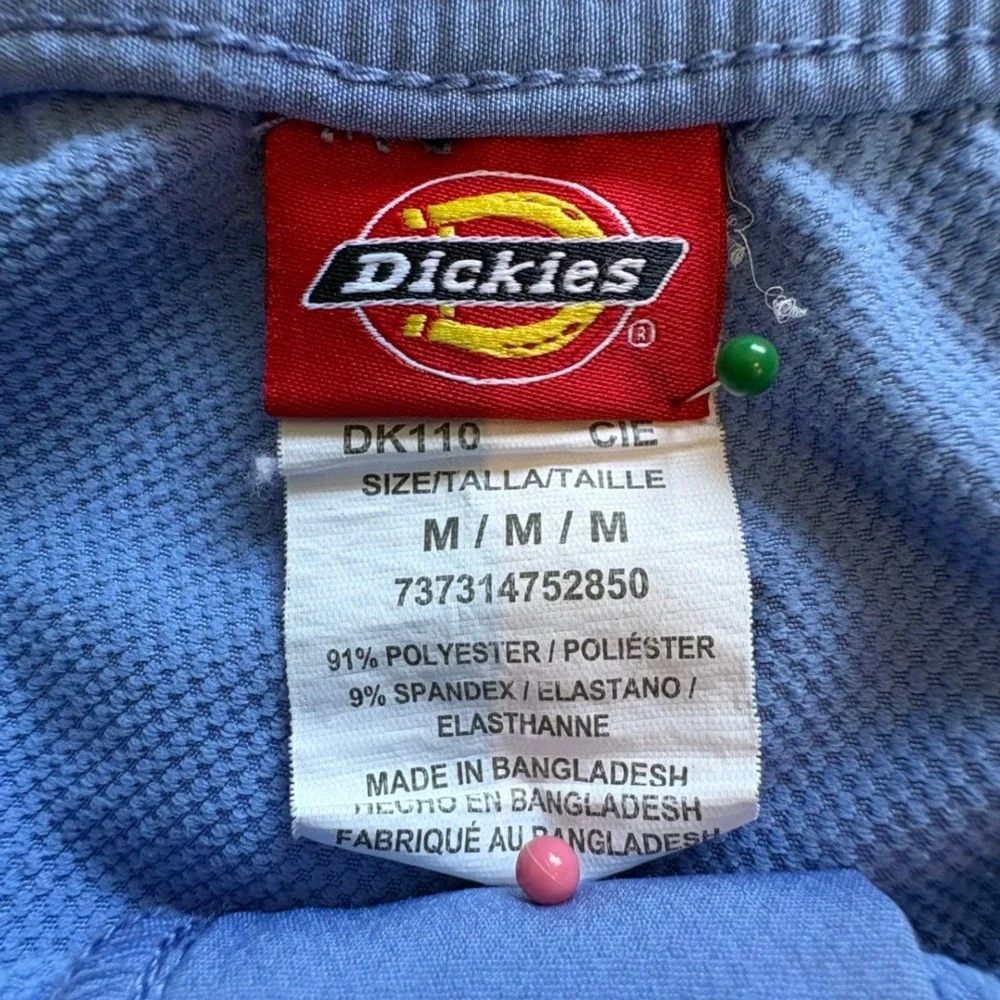 Dickies Dynamix DK110 Blue Ceil Cargo Scrub Pants Mens M Straight Leg Stretch